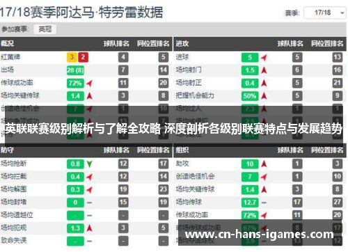 英联联赛级别解析与了解全攻略 深度剖析各级别联赛特点与发展趋势